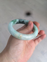 Load image into Gallery viewer, 52.3mm Certified 100% Natural type A sunny green/dark green deep forest Jadeite Jade bangle Deep in the forest AZ8-1651
