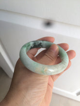 Load image into Gallery viewer, 52.3mm Certified 100% Natural type A sunny green/dark green deep forest Jadeite Jade bangle Deep in the forest AZ8-1651