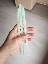 Load image into Gallery viewer, 18-20cm 100% Natural Icy light green white Xiu Jade (Serpentine) Hairpin AW72
