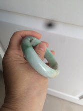 Load image into Gallery viewer, 52.3mm Certified 100% Natural type A sunny green/dark green deep forest Jadeite Jade bangle Deep in the forest AZ8-1651