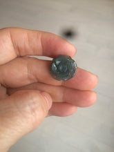 Load image into Gallery viewer, 100% Natural blue gray green Guatemala jadeite Jade flower pendant group BH61