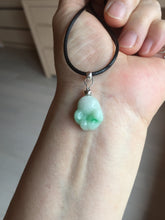 Load image into Gallery viewer, 100% Natural type A sunny green/purple doggy paw Jadeite Jade pendant AX146