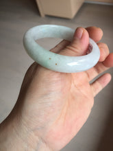 Load image into Gallery viewer, 50mm certified 100% natural Type A icy watery sunny green white red oval jadeite jade bangle BP48-9354