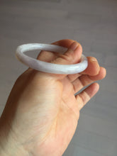 Load image into Gallery viewer, 51.5mm certified 100% natural type A light purple white slim oval round cut jadeite jade bangle BL51-3528
