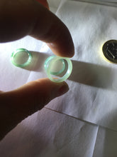 Load image into Gallery viewer, Size 2 3/4 (13.8mm) 100% natural type A icy watery green/blue/purple Guatemala jadeite jade band ring group AA104