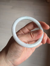 Load image into Gallery viewer, 54mm 100% natural Type A green white slim round cut jadeite jade bangle BL101-4674
