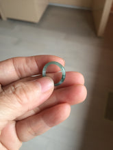 Load image into Gallery viewer, Size 2 3/4 (13.8mm) 100% natural type A icy watery green/blue/purple Guatemala jadeite jade band ring group AA104