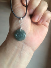 Load image into Gallery viewer, 100% Natural blue gray green Guatemala jadeite Jade flower pendant group BH61