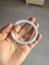 Load image into Gallery viewer, 51.5mm certified 100% natural type A light purple white slim oval round cut jadeite jade bangle BL51-3528