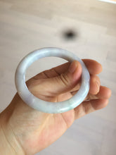 Load image into Gallery viewer, 53.5mm certified Type A 100% Natural light purple/white Jadeite Jade bangle AX82-0310