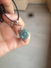 Load image into Gallery viewer, 100% Natural blue gray green Guatemala jadeite Jade flower pendant group BH61