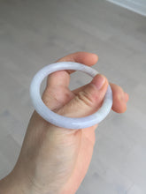 Load image into Gallery viewer, 51.5mm certified 100% natural type A light purple white slim oval round cut jadeite jade bangle BL51-3528