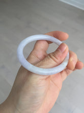 Load image into Gallery viewer, 51.5mm certified 100% natural type A light purple white slim oval round cut jadeite jade bangle BL51-3528