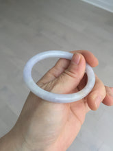 Load image into Gallery viewer, 51.5mm certified 100% natural type A light purple white slim oval round cut jadeite jade bangle BL51-3528