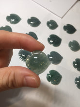 Load image into Gallery viewer, 100% Natural type A dark green/blue/black/gray Guatemala jadeite jade 3D tropical fish Pendant group PD94