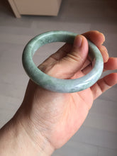 Load image into Gallery viewer, 55.3mm certified 100% natural type A green/yellow/gray jadeite jade bangle AU54-0245