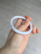 Load image into Gallery viewer, 51.5mm certified 100% natural type A light purple white slim oval round cut jadeite jade bangle BL51-3528