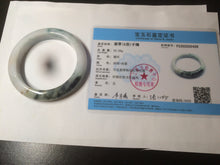 Load image into Gallery viewer, 58mm Certified Type A 100% Natural light green/purple/white/brown Jadeite Jade bangle AH80-0458