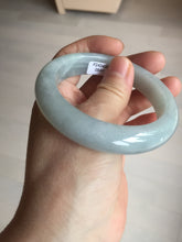 Load image into Gallery viewer, 56.3mm certified 100% natural type A icy watery white light green chubby jadeite jade bangle AH97-0549
