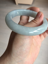 Load image into Gallery viewer, 56.3mm certified 100% natural type A icy watery white light green chubby jadeite jade bangle AH97-0549