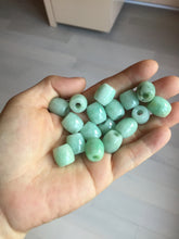 Load image into Gallery viewer, 13.5/12.5mm Type A 100% Natural light apple green/sunny green Jadeite Jade LuluTong (Every road is smooth) olive shape pendant group PA136