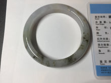 Load image into Gallery viewer, 57.5mm Certified Type A 100% Natural icy watery white purple black brown seaweeds and golden sand Jadeite Jade bangle H159-7064