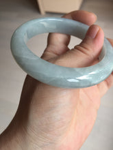 Load image into Gallery viewer, 56.3mm certified 100% natural type A icy watery white light green chubby jadeite jade bangle AH97-0549