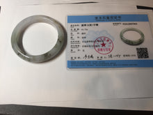 Load image into Gallery viewer, 57.5mm Certified Type A 100% Natural icy watery white purple black brown seaweeds and golden sand Jadeite Jade bangle H159-7064