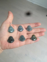 Load image into Gallery viewer, 100% Natural blue gray green Guatemala jadeite Jade happy buddha pendant group BH58