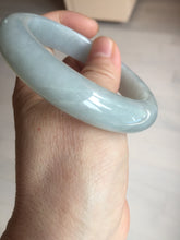 Load image into Gallery viewer, 56.3mm certified 100% natural type A icy watery white light green chubby jadeite jade bangle AH97-0549