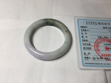Load image into Gallery viewer, 53.7mm Certified 100% natural Type A Green & Light Purple jadeite jade bangle PH243-0178