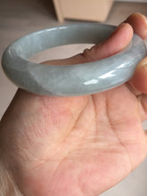 Load image into Gallery viewer, 56.3mm certified 100% natural type A icy watery white light green chubby jadeite jade bangle AH97-0549