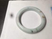 Load image into Gallery viewer, 60.5mm Certified Type A 100% Natural light green/white/brown Jadeite Jade bangle AH81-0428