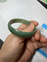 Load image into Gallery viewer, 51.6mm certified Type A 100% Natural oily dark green thin style Jadeite jade bangle AM73-2825