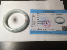 Load image into Gallery viewer, 60.5mm Certified Type A 100% Natural light green/white/brown Jadeite Jade bangle AH81-0428