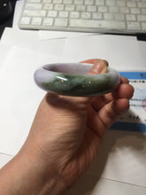 Load image into Gallery viewer, 54.5mm certified 100% natural Type A green light purple Distant Hills in Mist jadeite bangle PA185-4757
