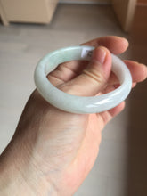 Load image into Gallery viewer, 47.5mm certified 100% natural Type A icy watery green white oval jadeite jade bangle BP46-9356
