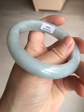 Load image into Gallery viewer, 56.3mm certified 100% natural type A icy watery white light green chubby jadeite jade bangle AH97-0549