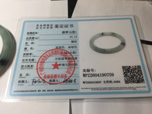 Load image into Gallery viewer, 55.5mm Certified Type A 100% Natural Dark Green Blue Gray Black Moonlit Ink (水墨月色) Round Cut Jadeite Jade Bangle AZ141-0759