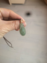 Load image into Gallery viewer, 100% Natural type A icy oily dark green Jadeite Jade seashell (福贝) pendant F146