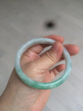 Load image into Gallery viewer, 56.9mm certified 100% natural Type A sunny green jadeite jade bangle L150-5348