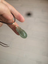 Load image into Gallery viewer, 100% Natural type A icy oily dark green Jadeite Jade seashell (福贝) pendant F146