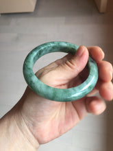 Load image into Gallery viewer, 56.5mm Certified Type A 100% Natural Woodland Green Jadeite Bangle AZ162-0425