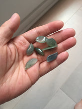 Load image into Gallery viewer, 100% natural type A icy watery dark green jadeite jade petal pendant group F159