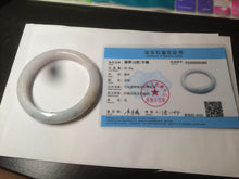 Load image into Gallery viewer, 61.2mm Certified Type A 100% Natural light green/white/brown/purple Jadeite Jade bangle AH82-0480