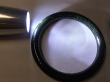 Load image into Gallery viewer, 58.4mm certified 100% Natural dark green/black meteorite round cut nephrite bangle HN134-0605