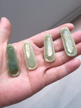 Load image into Gallery viewer, 100% Natural type A green/yellow Jadeite Jade bamboo pendant group F158