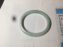 Load image into Gallery viewer, 49mm certified 100% natural Type A light green/white oval jadeite jade bangle BG27-5447