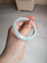Load image into Gallery viewer, 47.5mm certified 100% natural Type A icy watery green white oval jadeite jade bangle BP46-9356