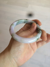Load image into Gallery viewer, 56.3mm certified 100% natural Type A dark green/purple jungle camouflage color jadeite jade bangle AX77-5285
